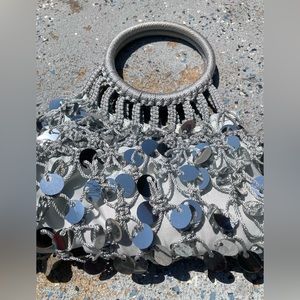 Party purse with shiny circle decor